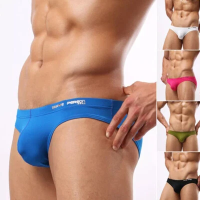 3PCS/LOT New Mens Underwear Brief Low Waist Underpants Panties Bulge Bikini S-XL - Image 1 of 4