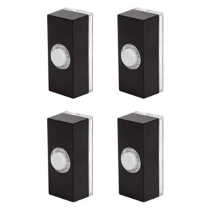 4 x Honeywell Friedland D534 Lightspot Illuminated Door Bell Push (Black) - Picture 1 of 2