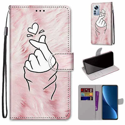 Leather Wallet Stand Flip Printed Phone Case For iPhone XR X 11 12 13 14 Pro Max - Image 1 of 4
