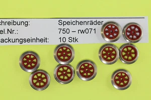 Bastler - H0 Speichenräder einzeln d=9,8mm  10 Stück - rw071- Roco/Röwa - Bild 1 von 1
