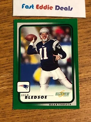 NFL FOOTBALL 2001 DREW BLEDSOE SCORE CARD 117 NEW ENGLAND PATRIOTS EXCELLENT - Image 1 of 2