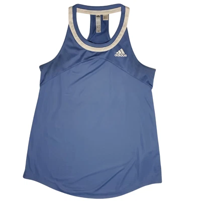 Adidas Club Tennis Tank Top Women's S Blue Racerback Mesh Athletic Pickleball - Image 1 of 4