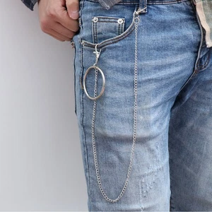 62 cm Metal Wallet Chain for Pants Trousers Chain Gothic Punk - Picture 1 of 12