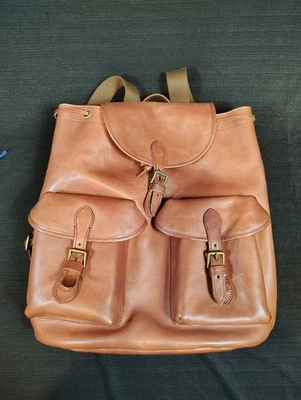 Polo Ralph Lauren Men's Heritage Leather Spacious Backpack W/ Dust Cover $698 - Image 1 of 4