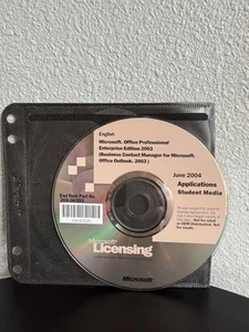 RARE MICROSOFT LICENSING JUNE 2004 APPLICATIONS STUDENT MEDIA CD OFFICE 2003 - Picture 1 of 1