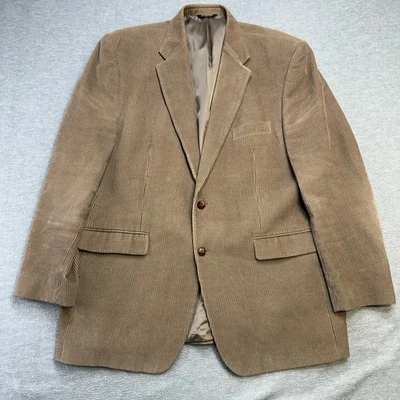 Lauren Ralph Lauren Sport Coat Mens 46L Tan Brown Corduroy Blazer Jacket Lined - Image 1 of 4