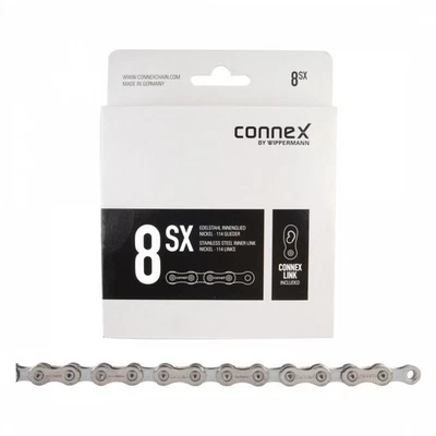 Connex 8sX 8-Speed Bicycle Chain 114 Links, Durable, Weatherproof, Reusable - Image 1 of 2