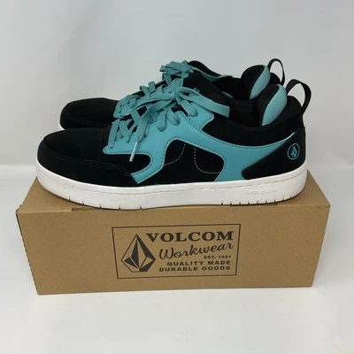Volcom Vitals Black Blue Composite Toe Leather Work Skater Shoes Women's 10.5 - Image 1 of 4
