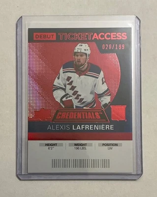 2021-22 Credentials Alexis LaFreniere RC Ticket Red 2020-21 Update Rookie #/199! - Image 1 of 3