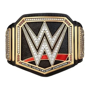 World Heavyweight Championship Replica Title Belt Black Adult Size 4mm Brass - Picture 1 of 10