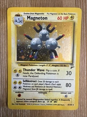 Magneton - 9/130 - Pokemon Base Set 2 Holo Rare Card WOTC HP - Image 1 of 2