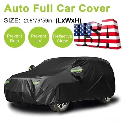 Full Car Cover Waterproof All Weather Protection Anti-UV Rain Snow Anti Scratch Foto 1 de 4