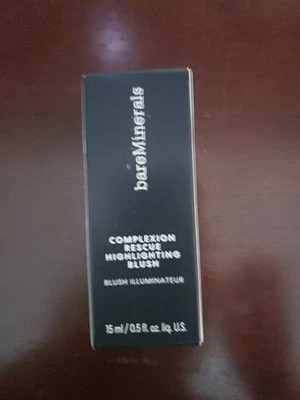 BareMinerals Complexion Rescue Highlighting румяна *ПЕРСИКОВОЕ СВЕЧЕНИЕ* 0,5 унц -новые в упаковке - Изображение 1 из 2
