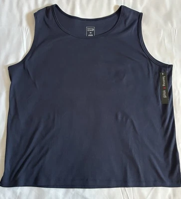 全新带标签 Hastings & Smith 海军蓝背心,尺寸 3X — 第 1/4 张图片