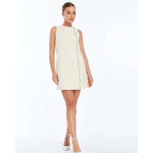 Mini Vestido Mestiza New York Etta Perla Vieira Marfil EE. UU. 0 Novia Ducha Cóctel - Imagen 1 de 7