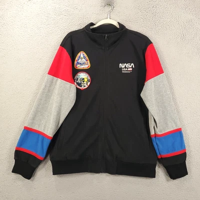 Ropa exterior Hudson NASA XL múltiples parches del transbordador espacial cremallera completa negro gris Foto 1 de 4