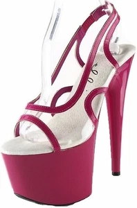 Scarpe spogliarelliste estive chic punta aperta 7" tacco a spillo plateau pole dancer taglia 6 - Foto 1 di 12