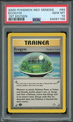 2000 Pokemon Neo Genesis 1st Edition #84 Eco Gym PSA 10 Gem Mint - Image 1 of 2