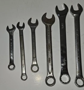 Vintage Open End and Box end  Wrenches Great Variety 6 Wrenches - Picture 1 of 4