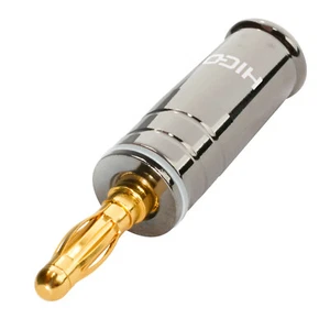 HICON HI-BM04 weiß 4,2mm Bananenstecker chromfarben Banane  | HI-BM04-WHT - Bild 1 von 2
