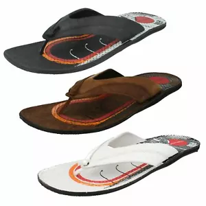 MENS GLOBAL EXCEL SLIP ON TOE POST MULES SUMMER FLIP FLOPS BASE LONDON £25.00 - Picture 1 of 15
