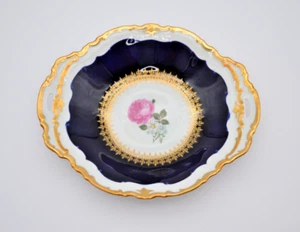 German Reichenbach Porcelain Cobalt Blue Dish with Handles Echt Kobalt - Bild 1 von 7