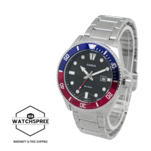 Casio Hombre Analógico Deportivo Correa Acero Inoxidable Reloj MDV107D-1A3 MDV-107D-1A3 - Imagen 1 de 1
