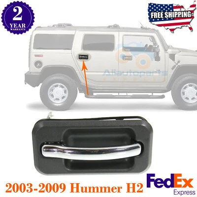 Manija de puerta cromada palanca trasera lado pasajero exterior para Hummer H2 2003-2009 Foto 1 de 4