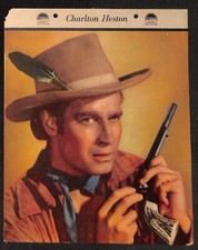 F5-19 Dixie Cup, Premium, 1953, Movie Stars, Charlton Heston (B)