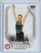 RARE 2018 TOPPS OLYMPICS ADAM RIPPON FIGURE SKATING FLAG PARALLEL /99 CARD US-12