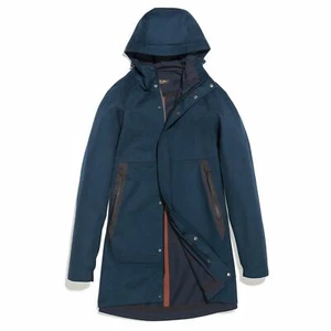 LORO PIANA Shieldey parka 100% Cashmere Storm System blue coat jacket XXL £3300 - Picture 1 of 12