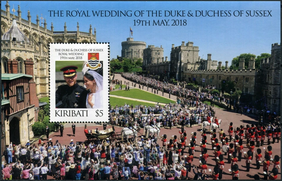 Kiribati 2018. Boda Real del Príncipe Harry y Meghan Markle (MNH OG **) S/Hoja Foto 1 de 1