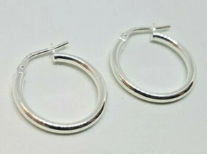 Orecchini a cerchio in argento sterling 1,6 g NUOVI regalo di Natale mamma moglie BFF regalo 925 - Foto 1 di 11