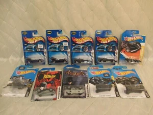Hot Wheels Batmobile '11 Arkham Asylum Dark Knight Diecast Cars MOC Lot of 10 - Picture 1 of 11