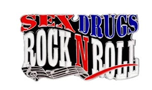 US Buckle  Sex Drugs Rock`n Roll Rockabilly 50er Gürtelschnalle Oldschool - Imagen 1 de 1