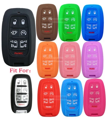 Fit Chrysler Pacifica Voyager 7 Button Smart Remote Key Fob Silicone Case Cover - Image 1 of 4