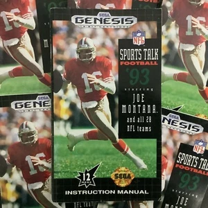 Sports Talk Football '93 Joe Montana SEGA Genesis solo manuale istruzioni - Foto 1 di 9