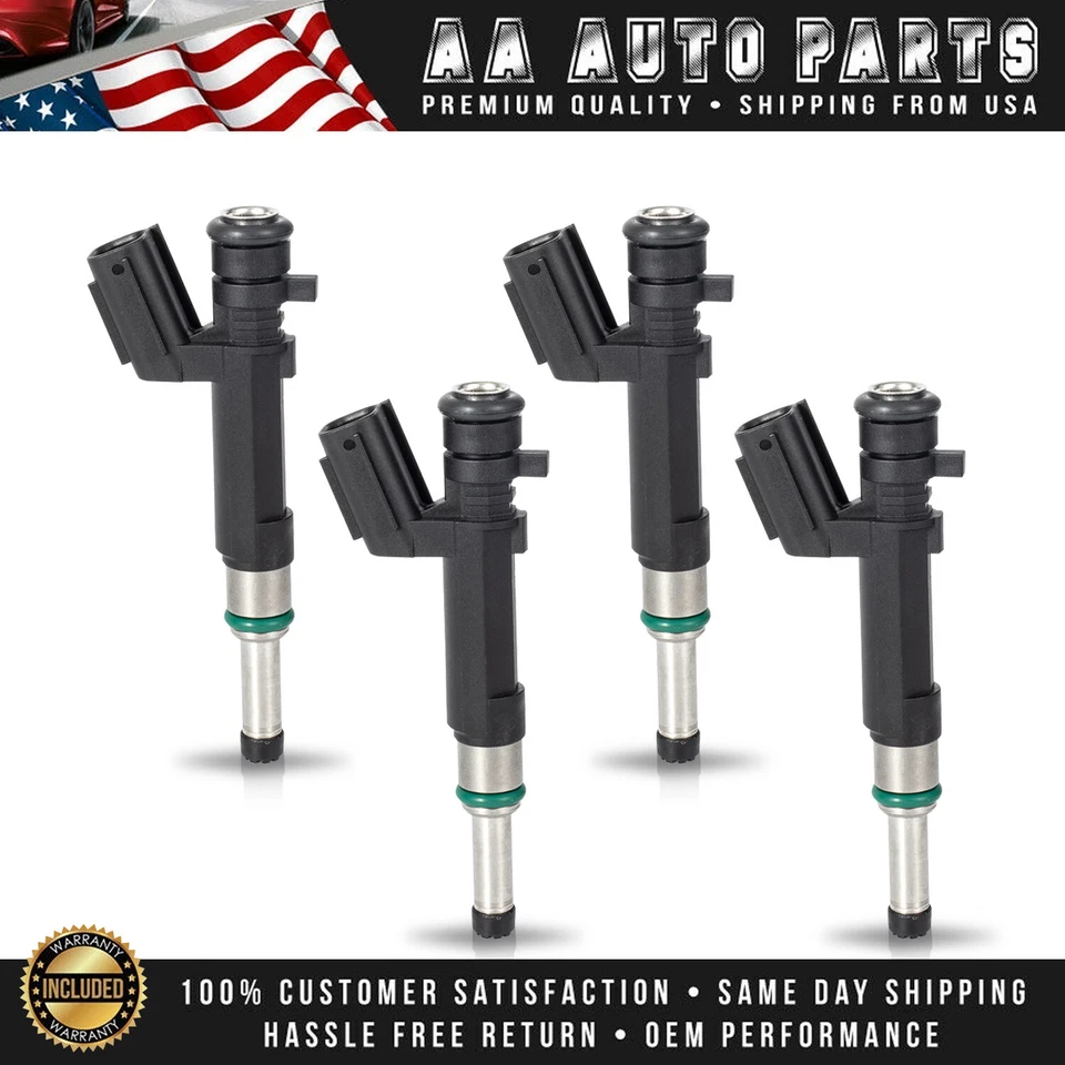 4PCS Fuel Injectors for 2014-2016 Nissan Versa Note 1.6L l4 FJ1192 166001KT0A - Image 1 of 4