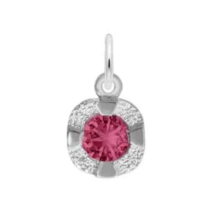 Dije de piedra de nacimiento de enero de plata esterlina con broche de garra de langosta envío gratuito en EE. UU. - Imagen 1 de 2