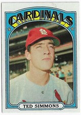 1972 Topps Ted Simmons #154 Cardinals Catcher