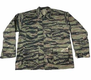 Rothco Ultra Force BDU Jacket Men’s Large Tiger Stripe Camo Shirt Tactical Army