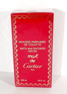 Винтажный гель для ванны и душа Must de Cartier 6,6 унции НОВЫЙ ЗАПЕЧАТАННЫЙ - Изображение 1 из 4