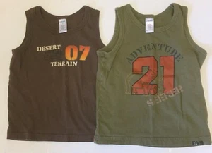 Gymboree Boy Tank Top Safari Trek Line Size 4 Hiking Camping Play Lot of 2 - Picture 1 of 5