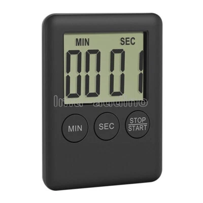 Black Large LCD Display Digital Kitchen Timer Count Down Up Clock Loud Alarm - Bild 1 von 4