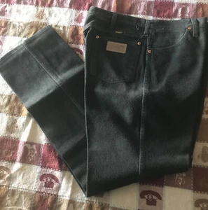 Pantalones de mezclilla Wrangler prensados de colección negros corte vaquero talla 36x32 35-31 936WBK - Imagen 1 de 5