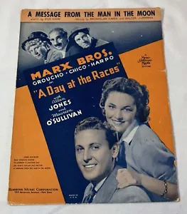 Partitura ~ Un Mensaje Del Hombre En La Luna Marx Bros, Un Día En Las Carreras - Imagen 1 de 2