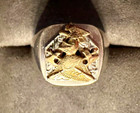 10K Fraternal Order of the Knights of Pythias (F.C.B) Men’s Sterling Signet Ring