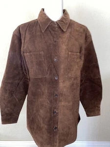 Chaqueta Camisa Denim and Company Shocker S Marrón Gamuza Nueva - Imagen 1 de 9