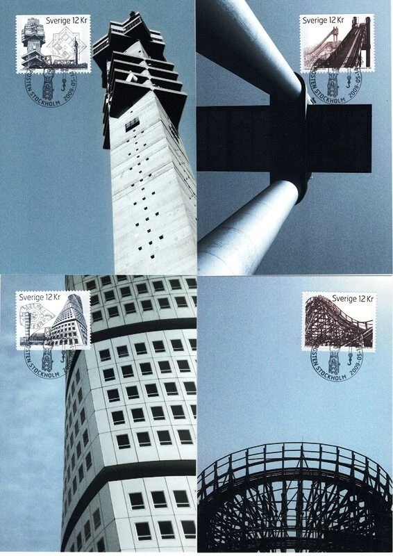 Sweden 2009 architecture maximum cards set (4) - Image 1 of 1
