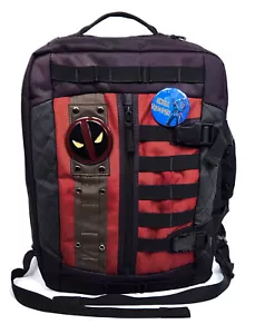 Marvel Deadpool Convertible Bolso Mensajero Mochila para Laptop 19" Viaje Raro - Imagen 1 de 12